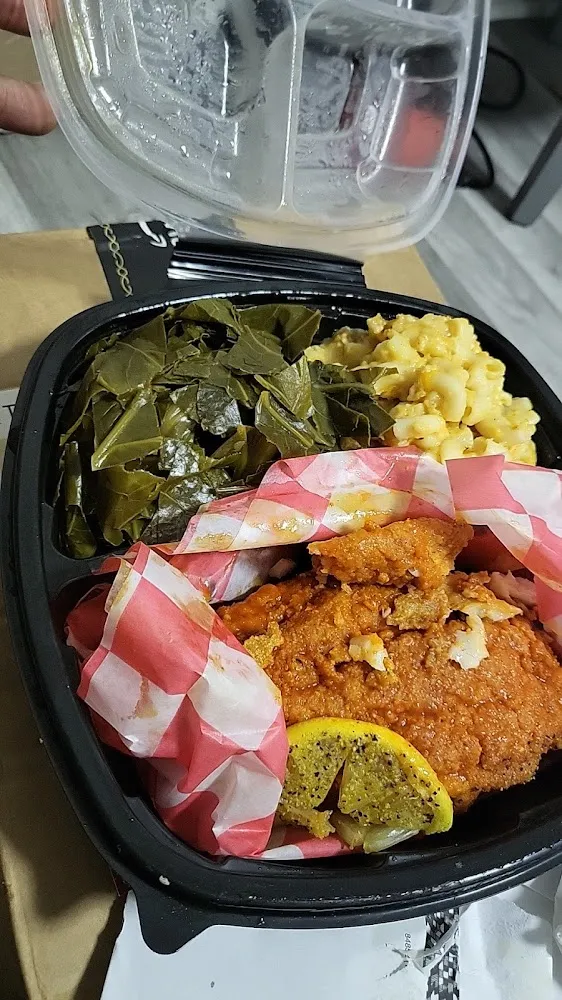 Hot and Honey Fried Catfish Dinner